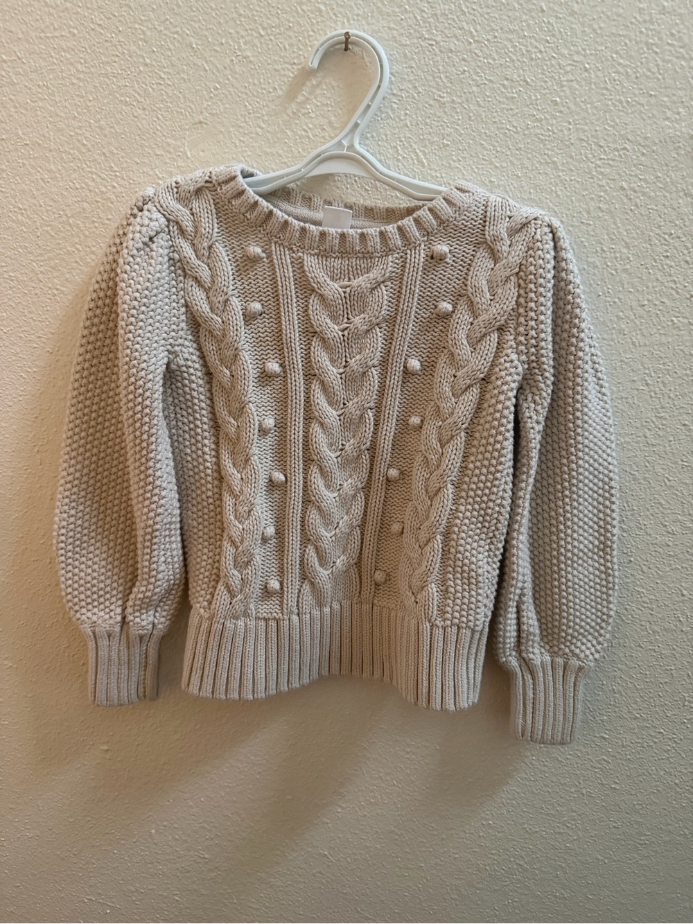 GAP Cream Cable Bobble Knit Sweater